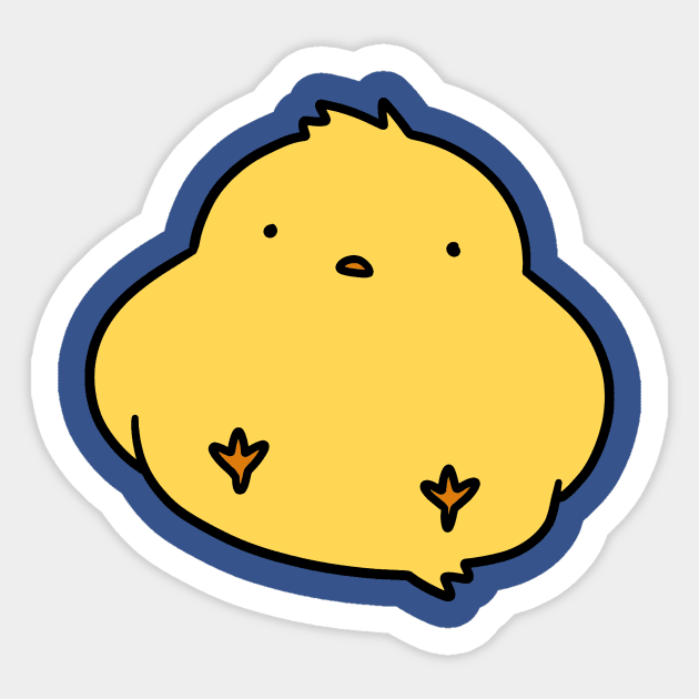 Chubby Yellow Bird Sticker by saradaboru